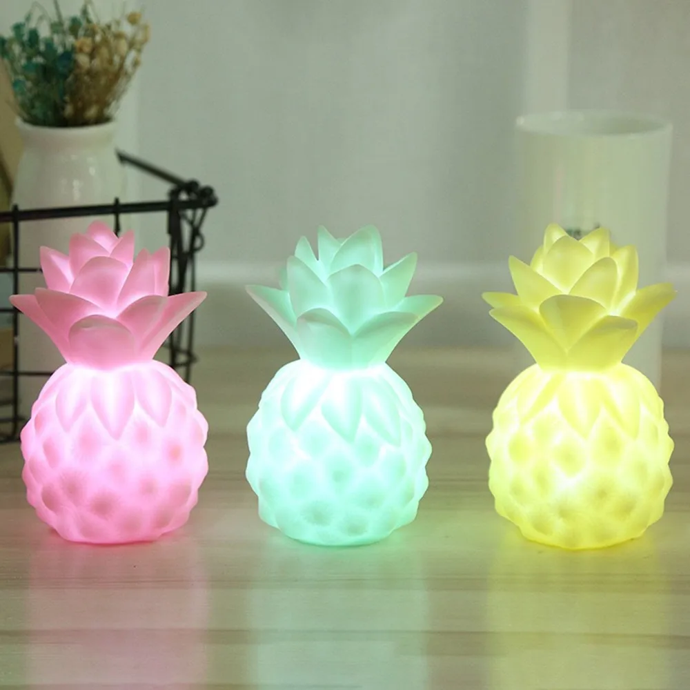 SuperNight Creative Pineapple LED Night Light PVC Battery Powered Baby Children Kids Bedroom Bedside Table Lamp Christmas Gift (4)