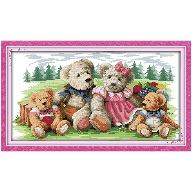 teddy bear family
