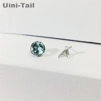

Uini-Tail hot new 925 sterling silver mermaid foam fishtail earrings Korean fashion trend creative personality earrings GN602