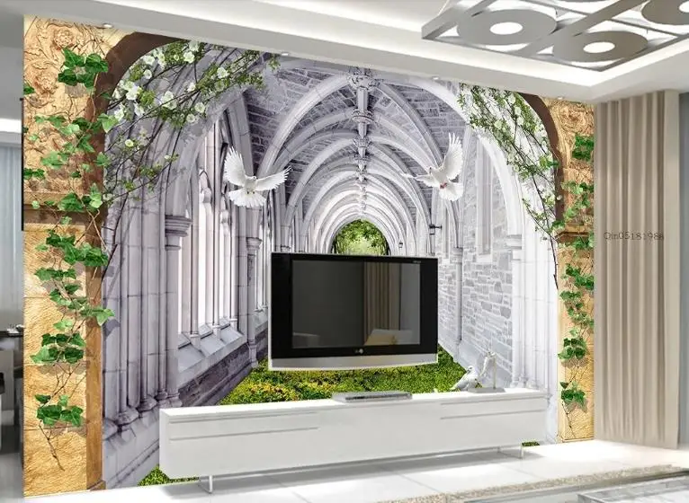 Custom 3D Wallpaper Murals Arch building wall papers home decorLiving room bedroom 3d Background wall Custom 3D Wallpaper Murals Arch building wall papers home decorLiving room bedroom 3d Background wall