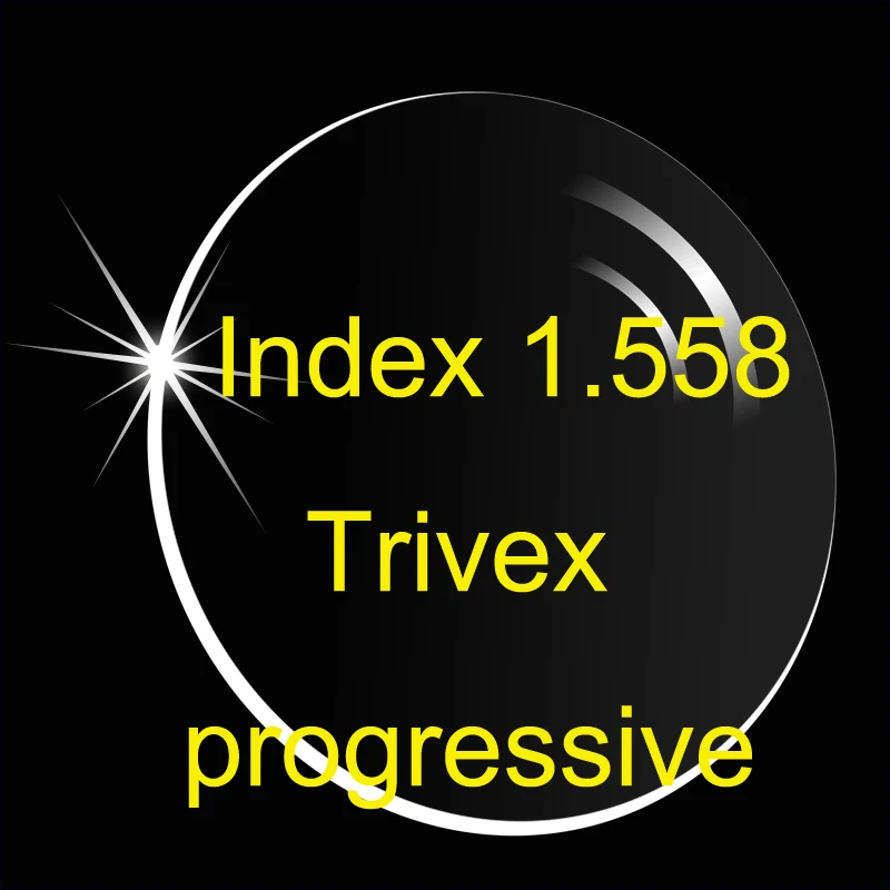 

Index 1.558 Trivex Free Form Progressive Lens (UV400) HMC High Impact Resistance Safe