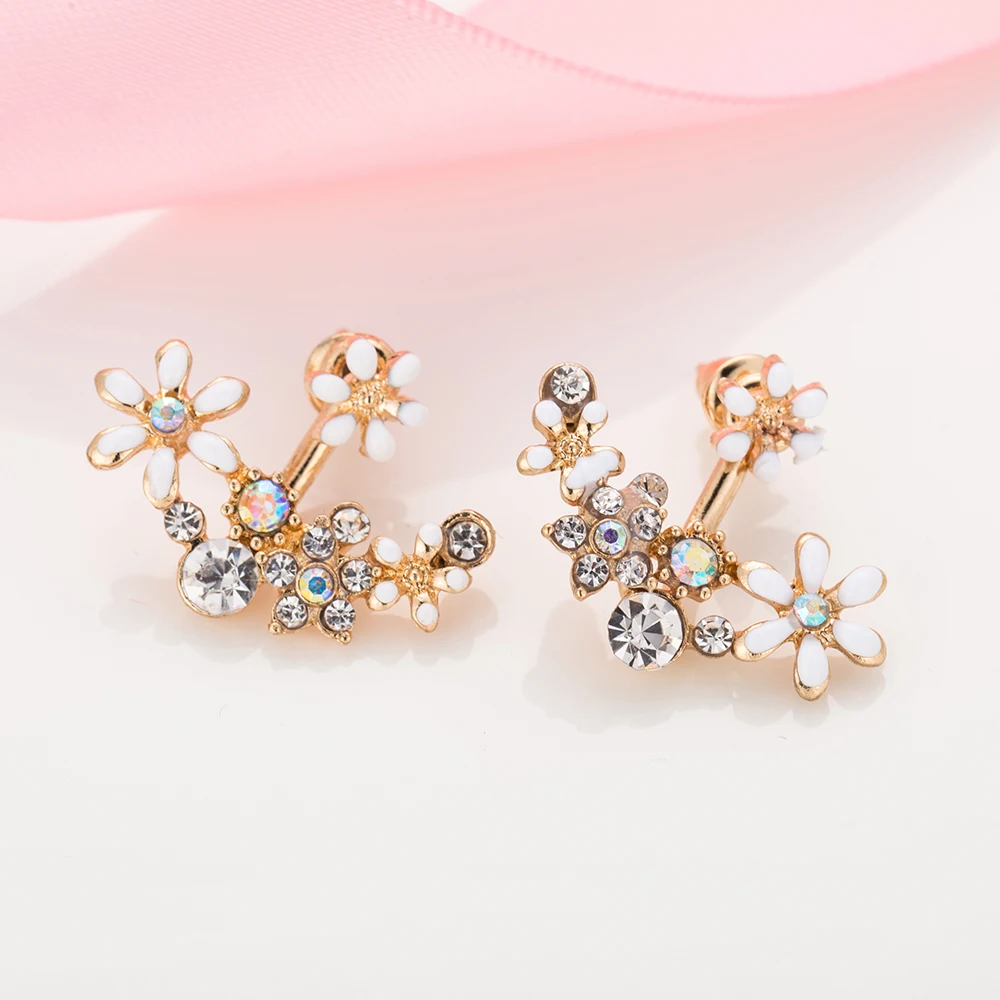 Женские серьги с искусственным жемчугом в Корейском стиле|fashion flower earings|flower
