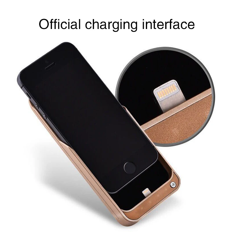 GOLDFOX 4200 мАч аварийное зарядное устройство для телефона чехол для iPhone 5 5S SE чехол для внешнего аккумулятора