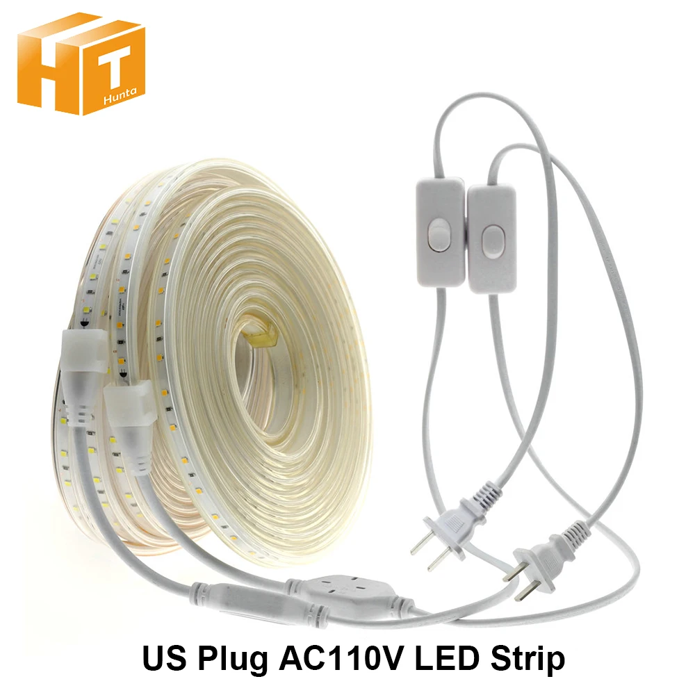 

AC110V LED Strip High Safety High Brightness 8W/m Flexible LED Light Outdoor Waterproof LED Strip Light.