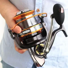 5000-9000 Size 12+1 Ball Bearings Big Trolling Fishing Reels Feeder Metal Fishing Reel Carp Carretilha de pesca molinete Shimano
