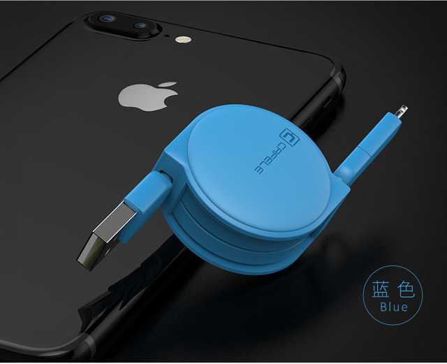 Ausuky Extendable USB Cable retractable data cable 1M combo for IOS &Android mobile phone-25