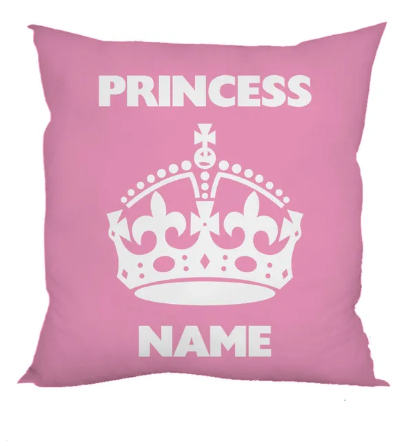 Personalized Pink Princess Crown Design Cushion Cover Case Custom Personalized Pink Princess Crown Design Cushion Cover Case Custom Name Printed Throw Pillow Covers For S Xmas Gift 18