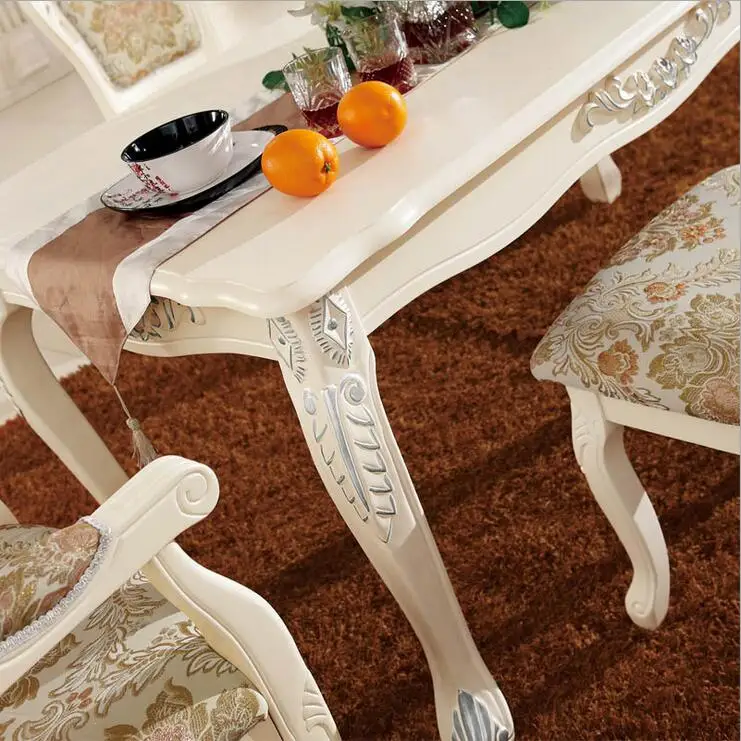 Antique Style Italian Dining Table, 100% Solid Wood Italy Style Luxury Dining Table Set pfy10028 Antique Style Italian Dining Table, 100% Solid Wood Italy Style Luxury Dining Table Set pfy10028