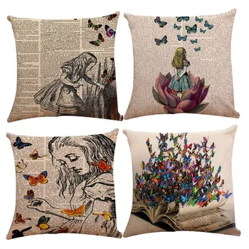 

45cm*45cm Square books Pillow Cover Cushion Case Toss Pillowcase Hidden Zipper Closure Pillowslip bedroom sofa almofada 2018 A20