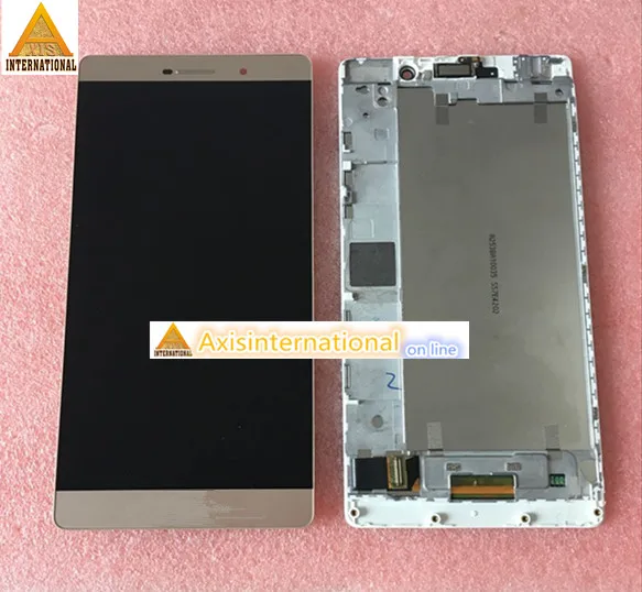 

Original LCD display screen+Touch digitizer with frame For 6.8" huawei Ascend P8 max white/gold free shipping