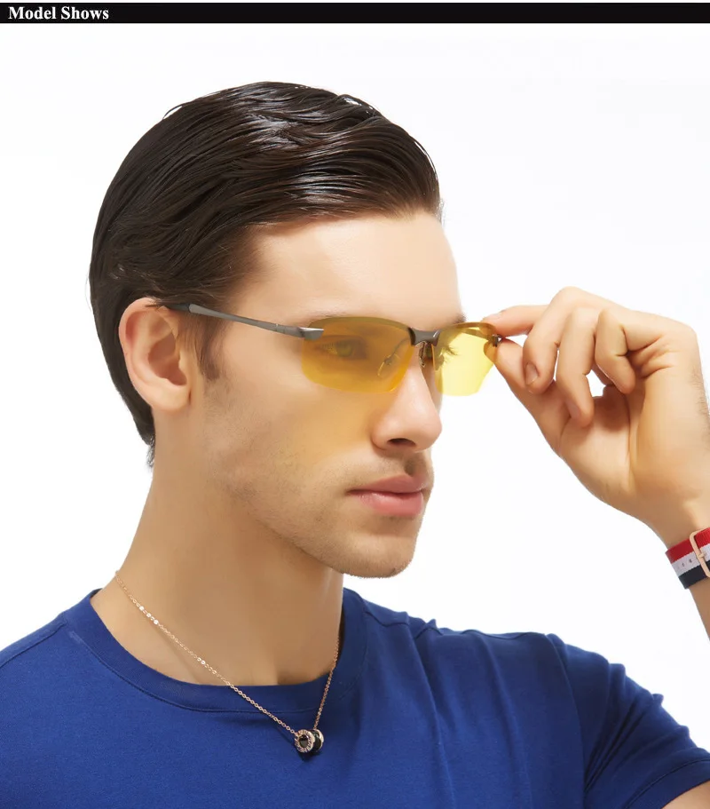 RoShari, Модные поляризованные солнцезащитные очки для мужчин, для вождения автомобиля, день, ночное видение, антибликовый поляризатор, солнцезащитные очки для мужчин, gafas de sol