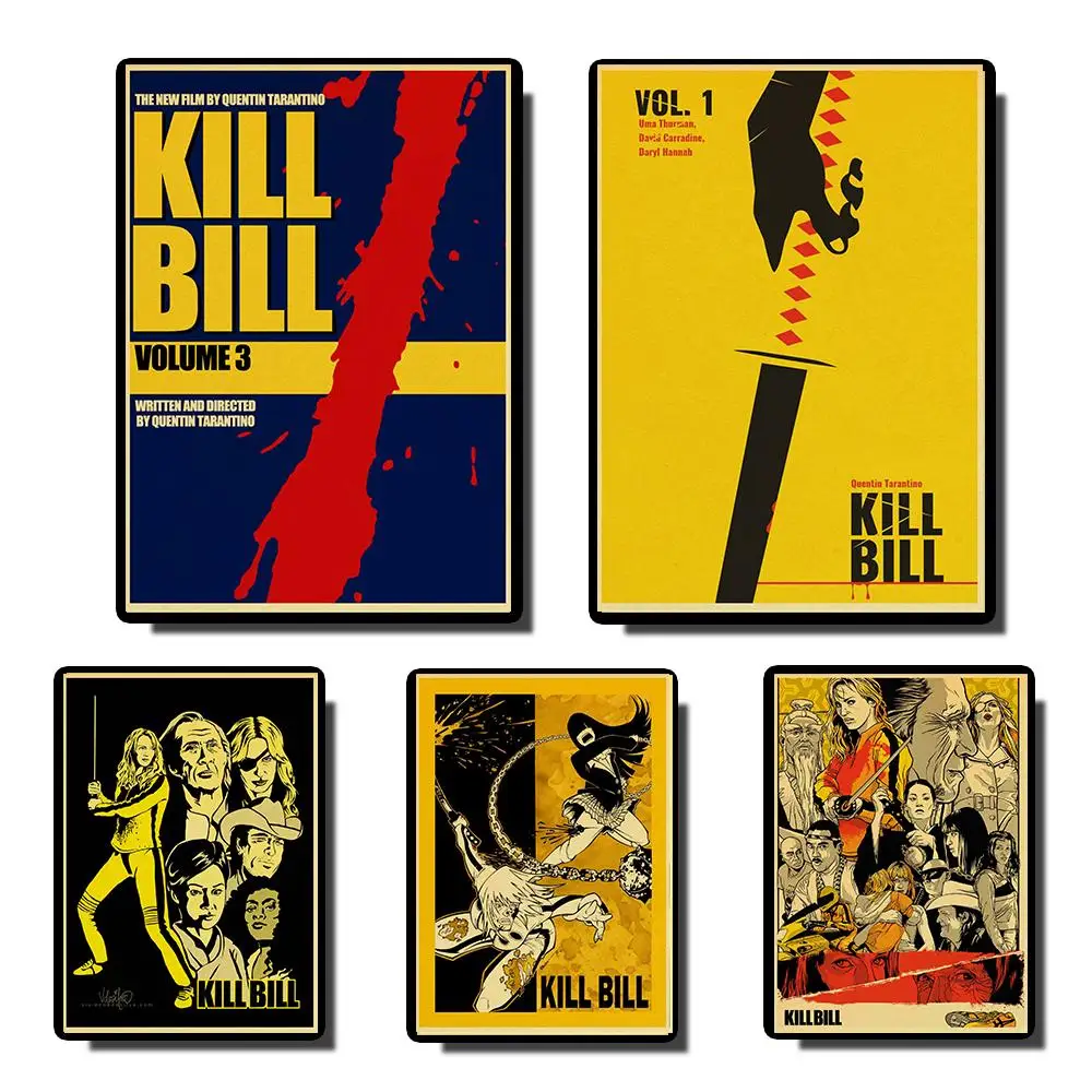 Классический фильм kill bill винтажные плакаты печать настенная живопись высокого качества декор плакат настенная живопись украшение дома