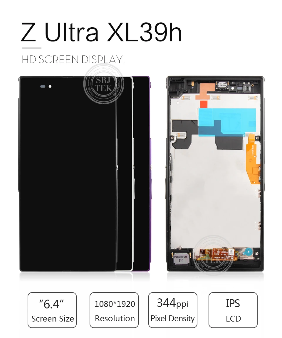 Протестирован для SONY Xperia Z Ultra XL39h XL39 C6833 ЖК-дисплей сенсорный экран дигитайзер для SONY Xperia Z Ultra дисплей с рамкой