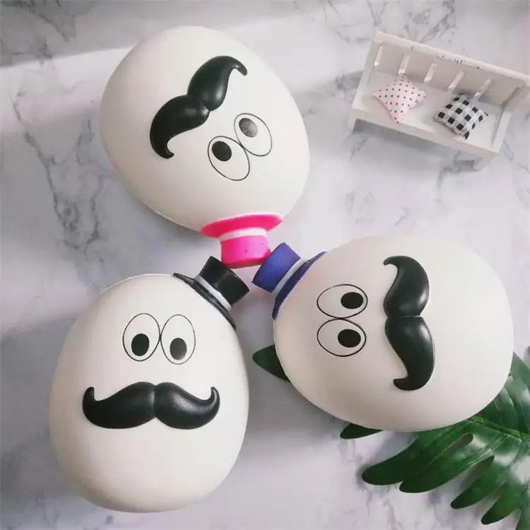 10 шт. Редкие Мягкие jumbo белое яйцо с шляпой 13 см* 11 см DIY замедлить рост игрушечные лошадки мягкие для сжатия Рождественский подарок снятие стресса опт