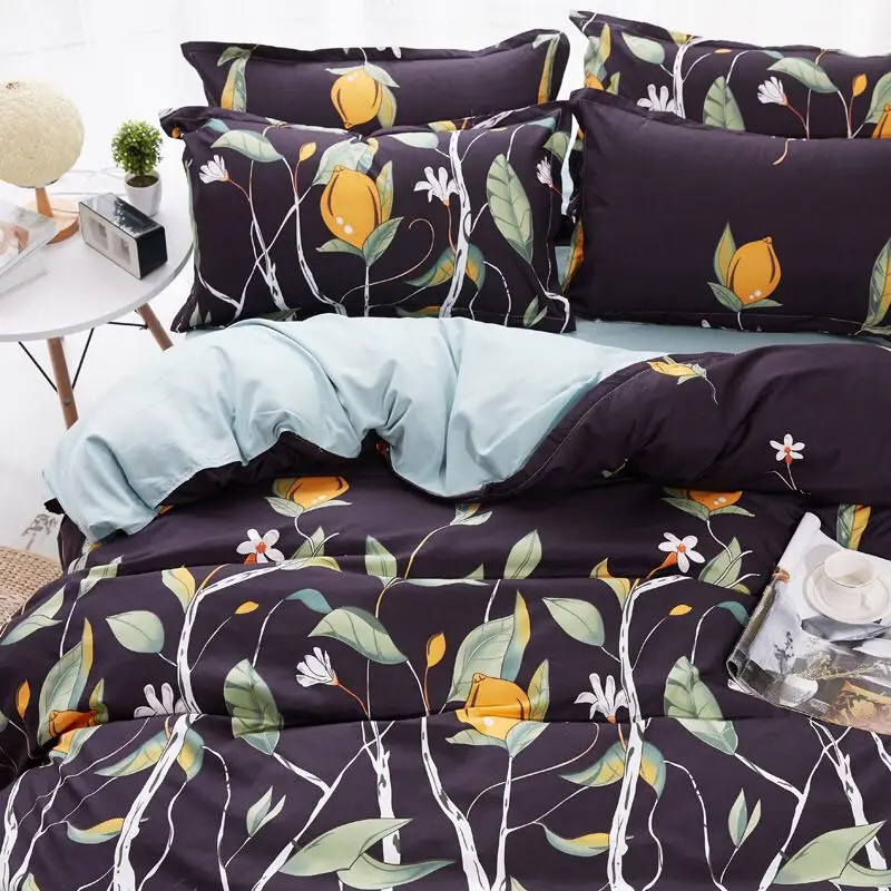 شجرة نمط المطبوعة الفراش مجموعات أغطية غطاء لحاف ريش الأسرة السرير ملاءات للكبار الأطفال غرفة نوم