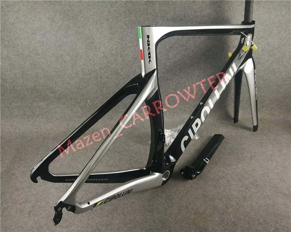 Cheap T1000 3K/1K Anthracite Silver-Black Cipollini NK1K carbon road bike frame with BB68/BB30 Matte/Glossy for selection 5