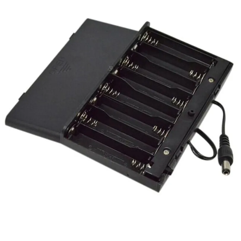 

DIY 12V 8 x AA Battery Holder Case Box With Leads Switch Jul4 Professional Factory Price Drop Shipping