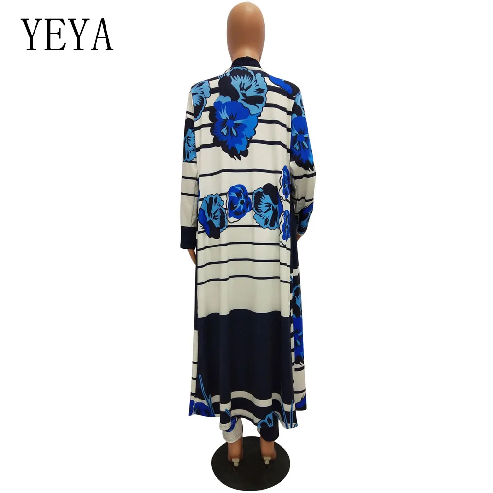 YEYA, женские комплекты из двух частей, комбинезоны с принтом, комбинезоны с длинным рукавом, элегантный Облегающий комбинезон, повседневная рабочая одежда, женские комбинезоны для вечеринок