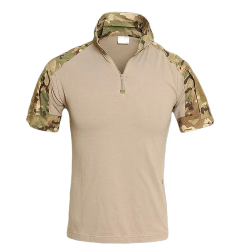 

Summer Outdoor Men S Sports Hunting Hiking Camouflage Short Sleeve Shirt Tops Tactical Army Military Combat Training T-Shirt Top