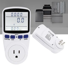 LCD Digital Wattmet Power Meter Socket Energy Monitor Watt Voltage Amps Analyzer Electronic Energy Meter Measuring Outlet Socket