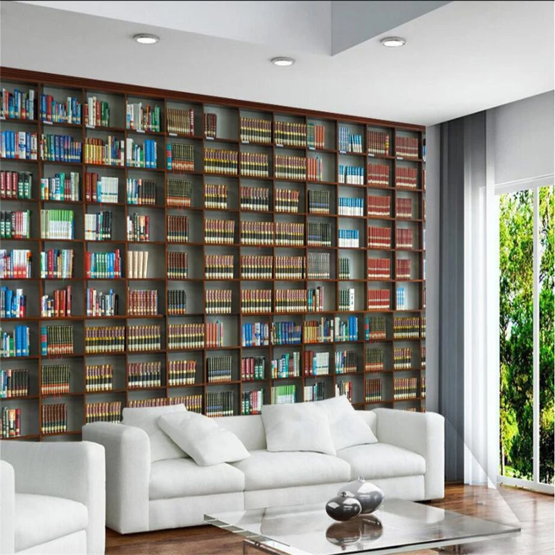 Beibehang カスタム3d壁紙本棚 リビングルームとベッドルームの壁紙 Stereo Bookcase Bookcase Wallpaper3d Wall Paper Aliexpress