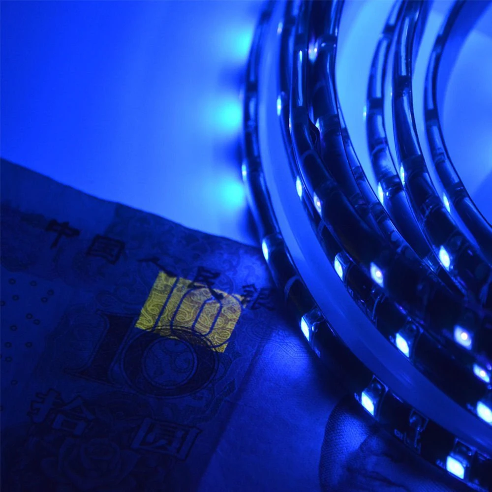 5M 395 405nm UV Ultraviolet Led Strip Light DC12V 5050 300Leds Purple