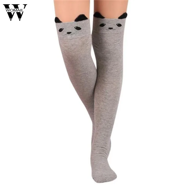 Женские ботфорты для девочек, сексуальные хлопковые высокие носки с милым котом, высокие Чулочные изделия