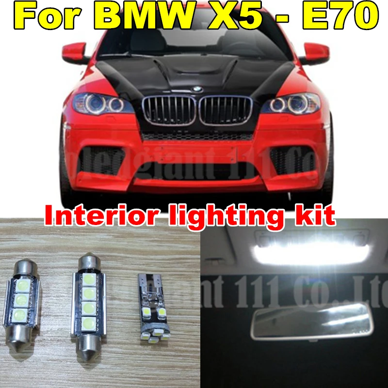 

Cool White Canbus Led Interior Dome Mirrors Puddle Bulb Trunk LED for BMW X5 - E70 Interior light kit Package 2007 - 2013 20x