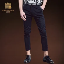 FANZHUAN летние мужские брюки карандаш Эластичность мужские повседневные штаны, мужские брюки Normcore/минималистичные легкие брюки длиной до щиколотки