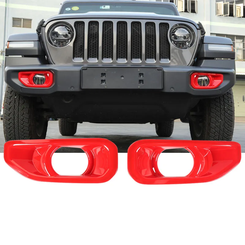 2 шт Wrangler JL противотуманная фара декоративная рамка. Передний декоративный бампер рамка. Для 18-19 лет JL автозапчасти