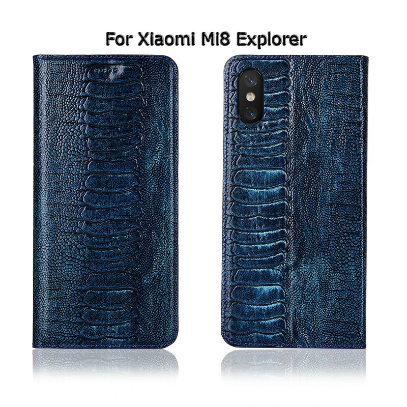 Роскошный флип-чехол с подставкой для Xiaomi Mi 8 9 se 8se 9se Lite Explorer, чехол из натуральной кожи для телефона