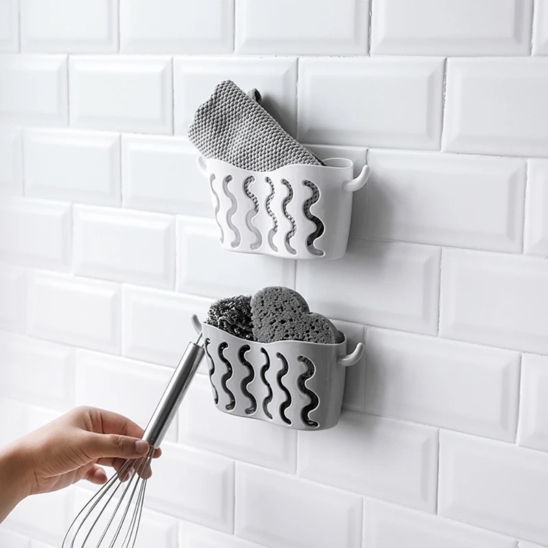

Kitchen Bathroom Drying Rack Toilet Sink Suction Sponges Holder Rack Suction Cup Dish Cloths Holder Scrubbers Soap Storage
