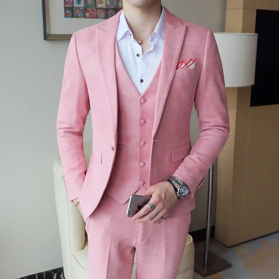 Nueva Marca casual caballero a cuadros Trajes tendencia coreano Trajes novio masculino slim fit Trajes para hombres 3 unidades (chaqueta + Pantalones Nueva Marca casual caballero a cuadros Trajes tendencia coreano Trajes novio masculino slim fit Trajes para hombres 3 unidades (chaqueta + Pantalones