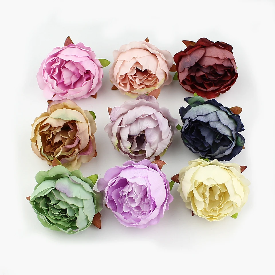 10 pieces Peony flower Artificial Flowers For Wedding Car Decoration DIY Home Decorative Wreath Fake Flowers kunstbloemen 10 pieces Peony flower Artificial Flowers For Wedding Car Decoration DIY Home Decorative Wreath Fake Flowers kunstbloemen