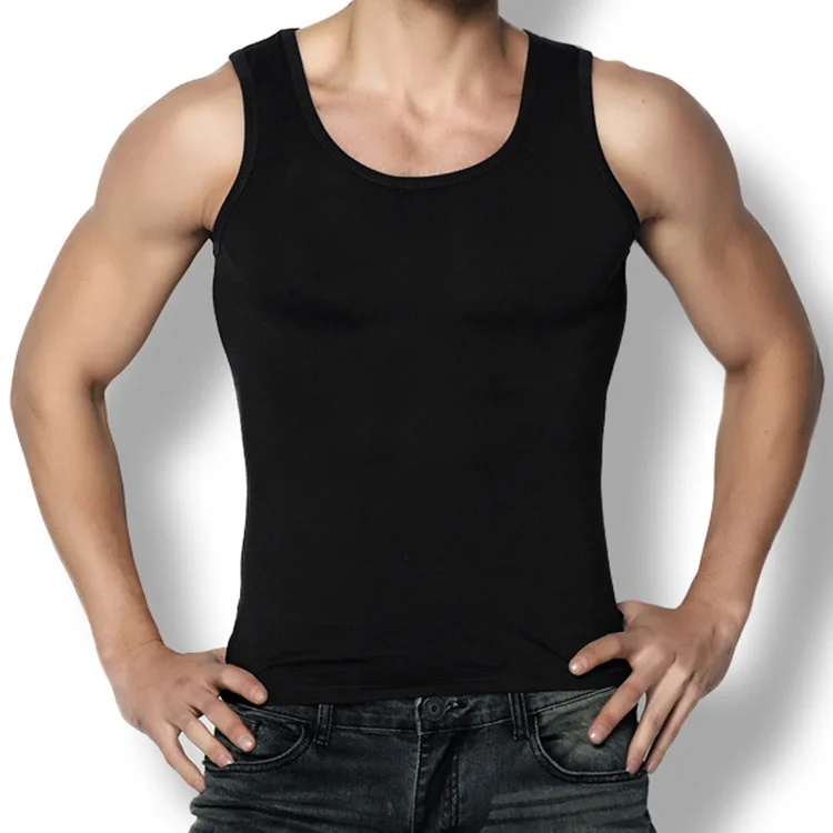 

MRMT 2024 Brand New Men's Vest Cotton Slim Square Collar Vest for Male Bottoming Tops Shirt