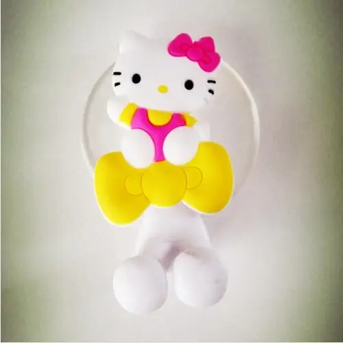 Милые животные Миньон hello kitty мультфильм присоска держатель зубной щетки аксессуары для ванной комнаты Набор 24 цвета настенный держатель на присоске Инструмент - Цвет: KT