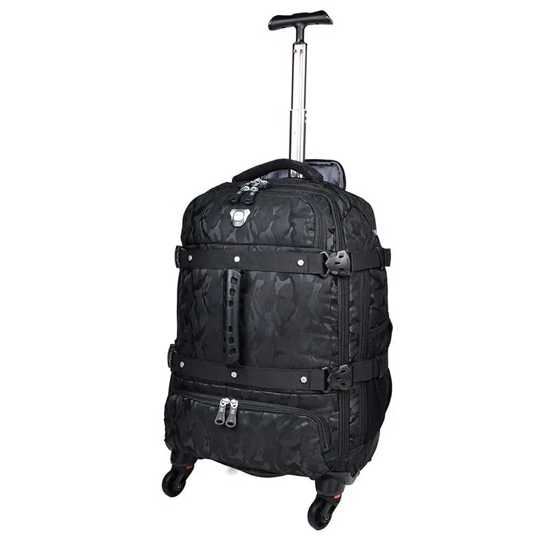 

LeTrend High capacity Camouflage Shoulder Travel Bags Multifunction Suitcase Wheels Rolling Luggage Spinner Trolley laptop bag