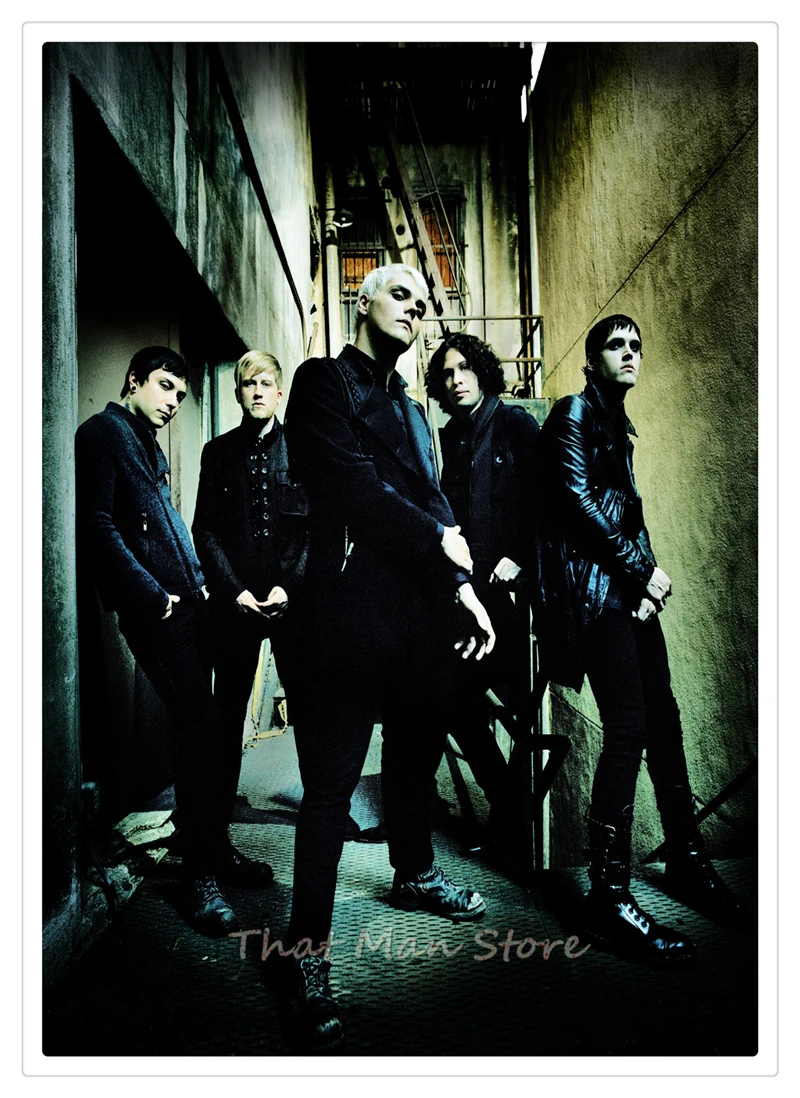 My Chemical романтика американская панк рок группа винтажный постер белая крафт