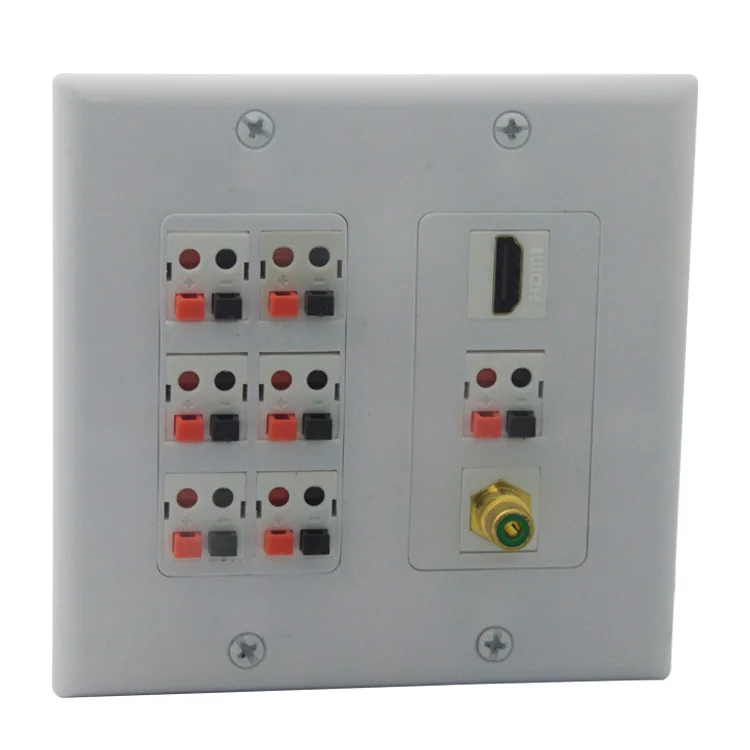 7.1 Sound Box Speaker Wall Plate With Hdmi Rca Support Customization
