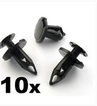 

10x 8mm Long Black Trim Clips- Perfect for VW T4 & T5 Carpet & Van Linings