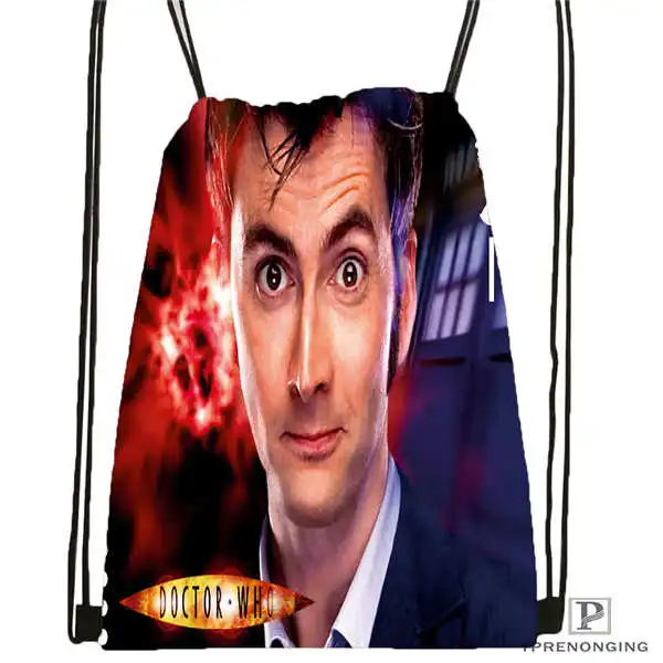 Custom David Tennant Drawstring Backpack Bag Cute Daypack Kids Satchel Black Back 31x40cm 20180611 02 65
