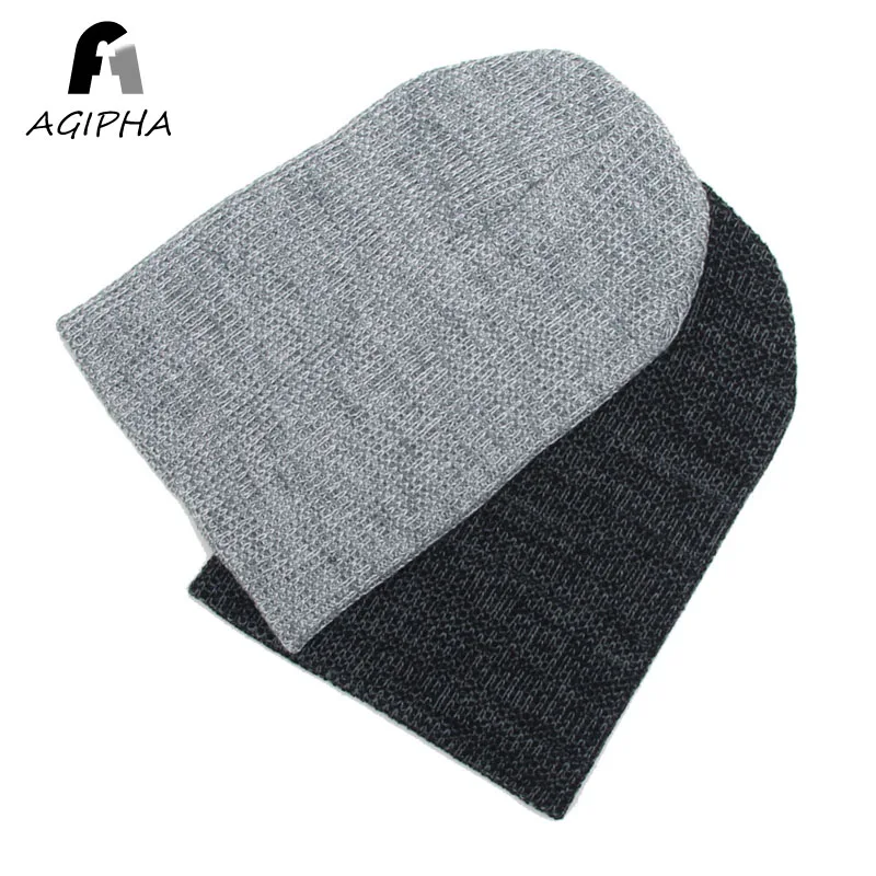 

Unisex Loose Beanie Cap Solid Color Autumn Spring Hats For Women Men Fine Knitted Acrylic Hat Caps Casual Bonnet Gorro 2018 New