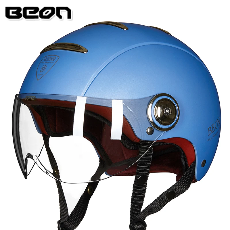 BEON скутер мото rcycle шлем половина лица винтажный шлем мото шлем Casco moto cicleta Capacete шлемы Vespa светильник вес - Цвет: 4