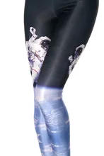Spring Tenths adventure time punk rock Harajuku black milk push up fitness sexy 3d print Space astronaut women leggings