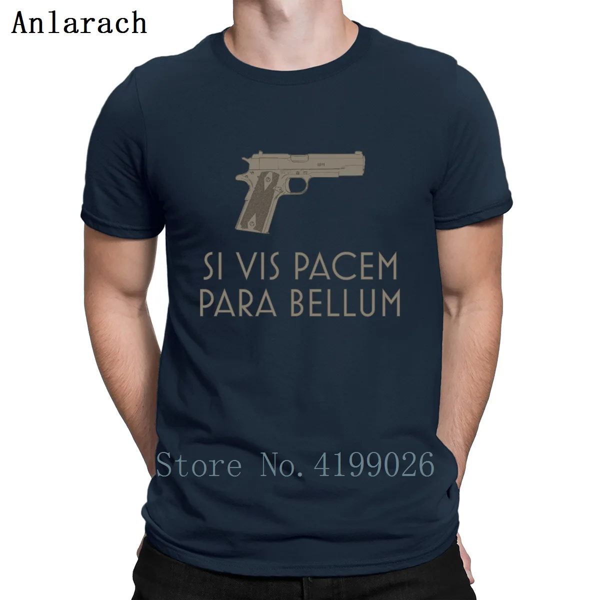 1911 45 пистолет Si Vis Pacem Para Bellum Футболка против морщин юмористический Солнечный