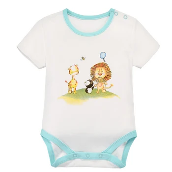 

y416 free shipping Summer men and women baby cotton short-sleeved triangle clothes newborn penguin lion bee climbing Bodysuits