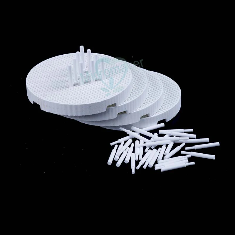 Kopen Dental Lab Honingraat Firing lade 4 stuks met 40 Pins 4 stuks Dental Tool Honingraat Firing lade