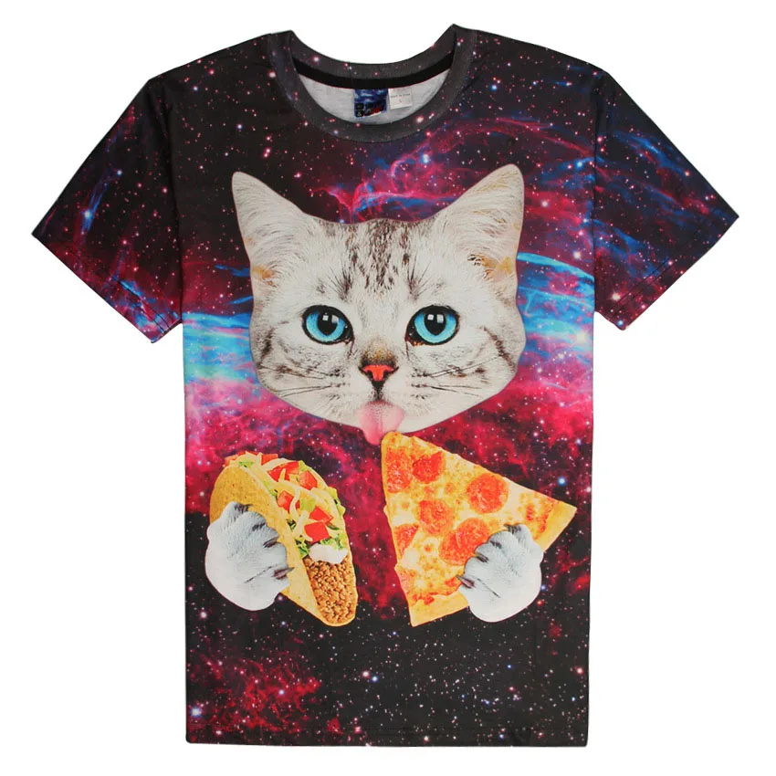 

New Cute Cat print 3d T shirt Women 2019 Summer Fashion Casual Female Tops Tees Slim Cheap Short Sleeve T-shirts o-neck Clothing
