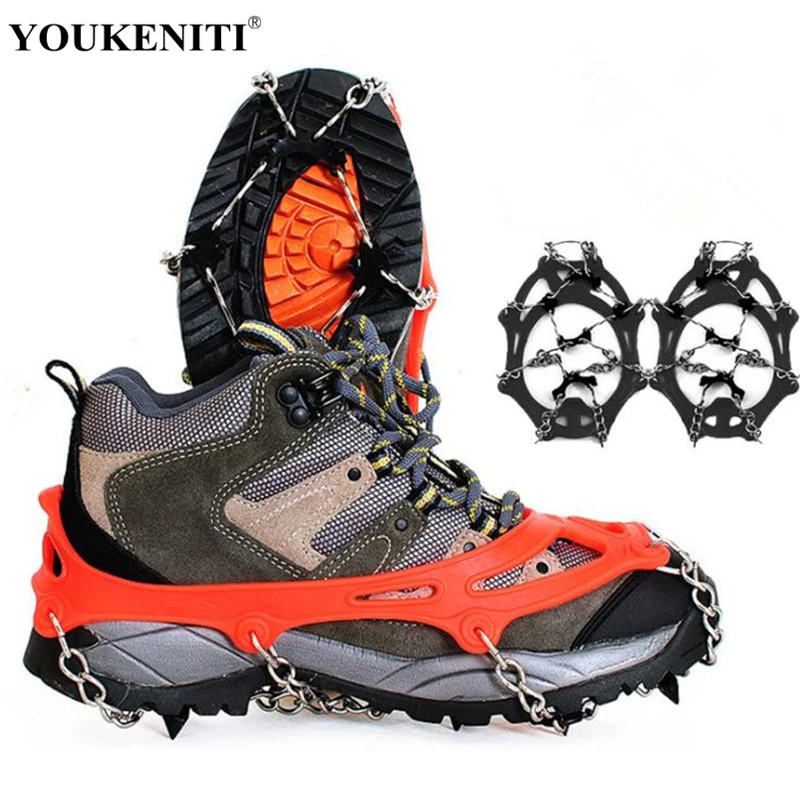 

1 Pair Bundled Crampons Professional 8-point Manganese Steel Ice Gripper Ice Crampons Snow Board For Skiing Climbing With Bag