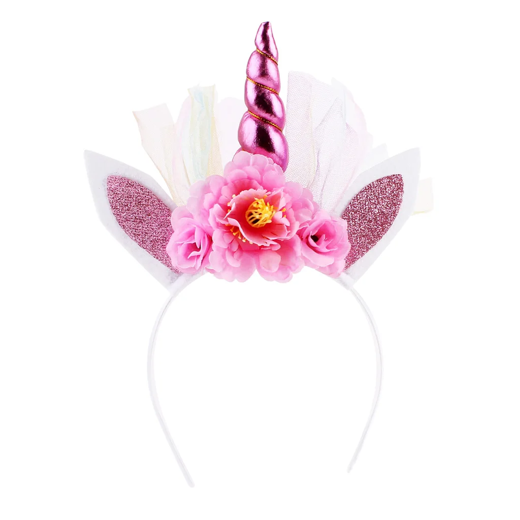 Cute Unicorn Kids Girls Children Headwear Hair Hoop Hair Clips for Birthday Party Photo Prop Stage Show Hair Accessories